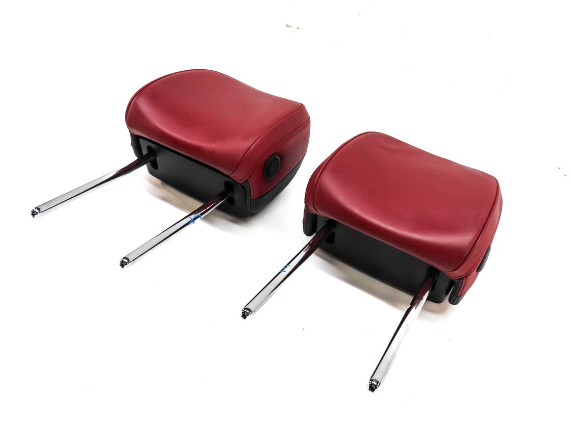 15-18 PORSCHE MACAN (95B) FRONT LEFT & RIGHT SEAT HEADREST HEAD REST SET-2 (Red)