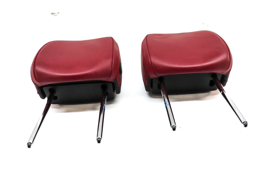 Thumbnail 2: 15-18 PORSCHE MACAN (95B) FRONT LEFT & RIGHT SEAT HEADREST HEAD REST SET-2 (Red)