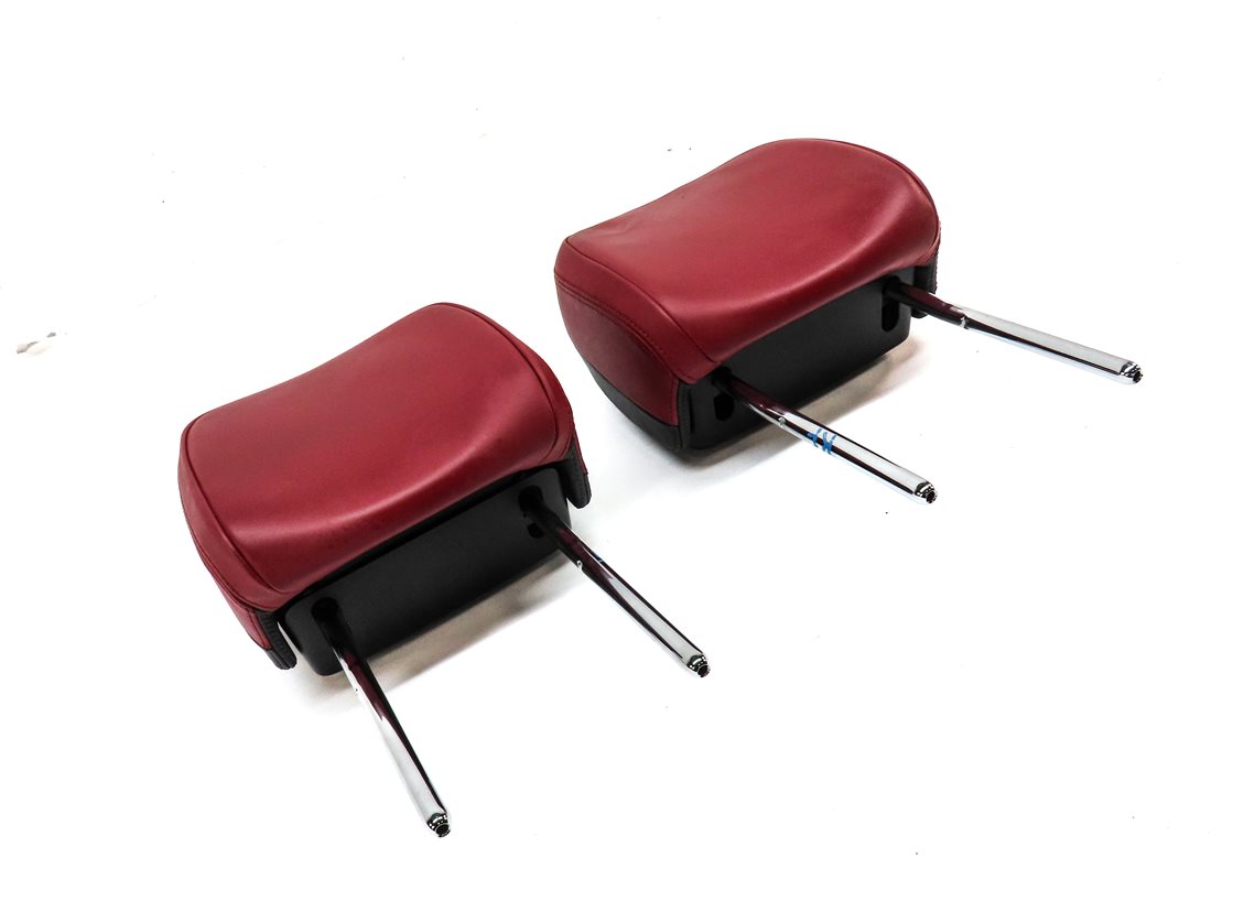 Thumbnail 3: 15-18 PORSCHE MACAN (95B) FRONT LEFT & RIGHT SEAT HEADREST HEAD REST SET-2 (Red)