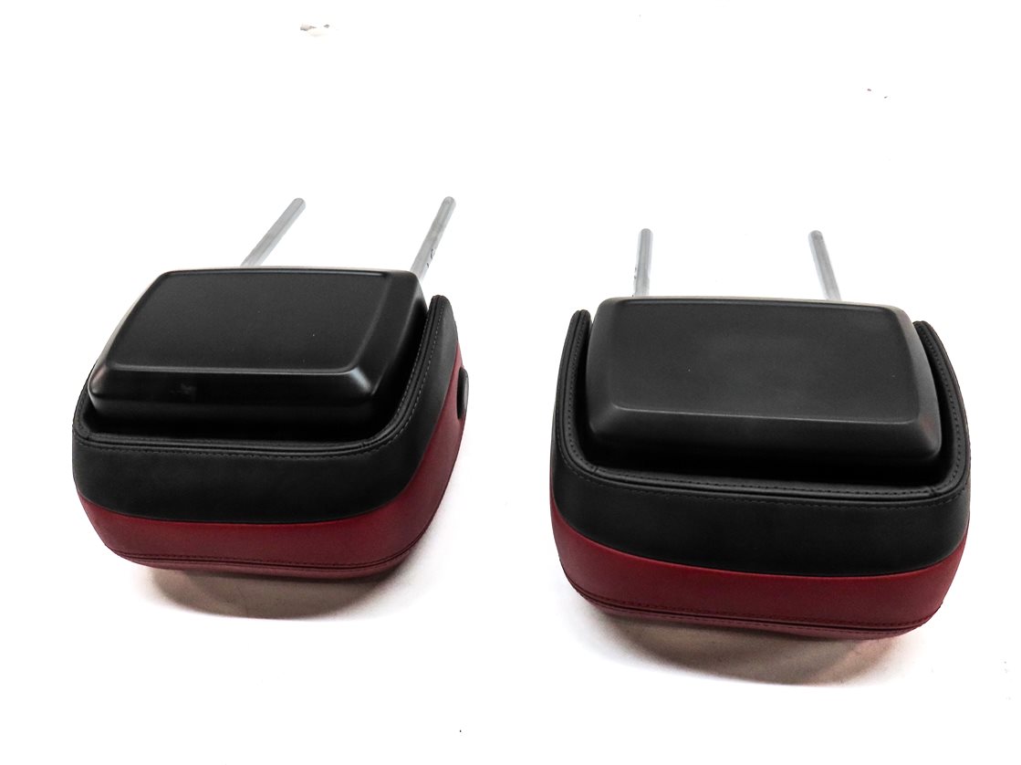 Thumbnail 5: 15-18 PORSCHE MACAN (95B) FRONT LEFT & RIGHT SEAT HEADREST HEAD REST SET-2 (Red)