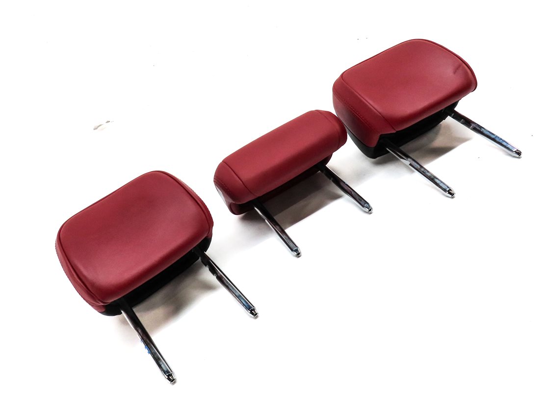 Thumbnail 3: 2015-2021 PORSCHE MACAN (95B) REAR SEAT LEFT CENTER RIGHT HEADREST SET-3 (Red)