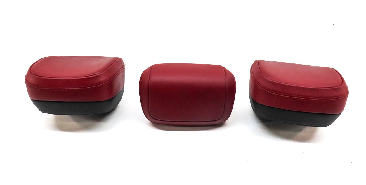 Thumbnail 4: 2015-2021 PORSCHE MACAN (95B) REAR SEAT LEFT CENTER RIGHT HEADREST SET-3 (Red)