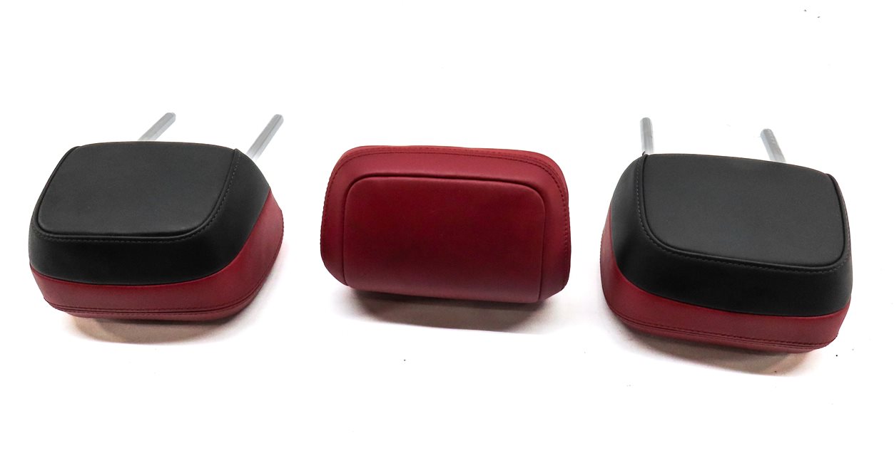 Thumbnail 5: 2015-2021 PORSCHE MACAN (95B) REAR SEAT LEFT CENTER RIGHT HEADREST SET-3 (Red)