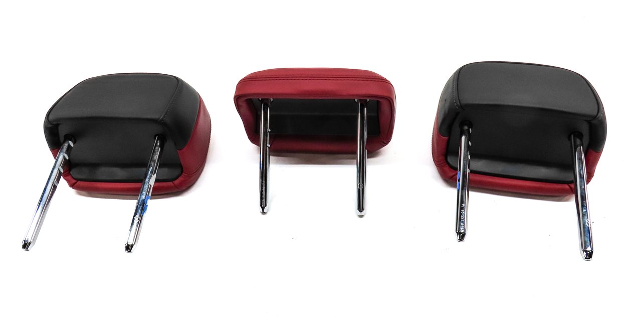 Thumbnail 6: 2015-2021 PORSCHE MACAN (95B) REAR SEAT LEFT CENTER RIGHT HEADREST SET-3 (Red)