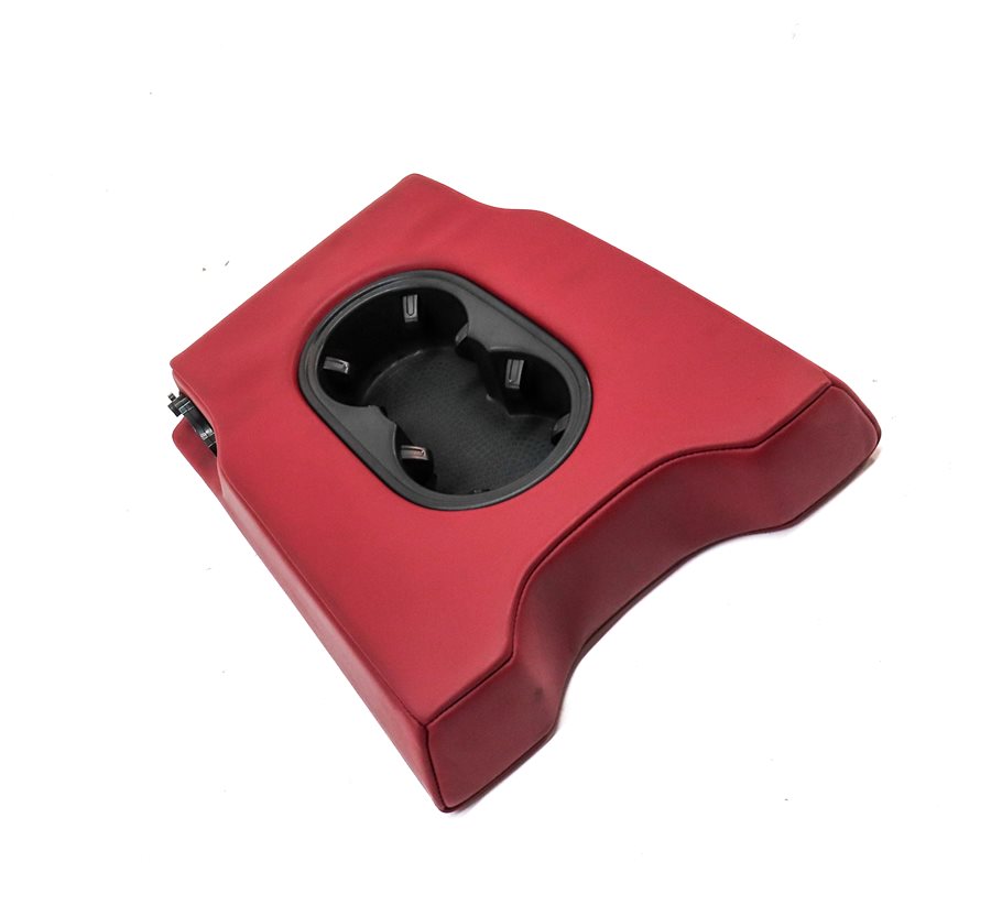 Thumbnail 3: 2015-2021 PORSCHE MACAN (95B) REAR SEAT CENTER CONSOLE ARMREST CUP HOLDER (Red)