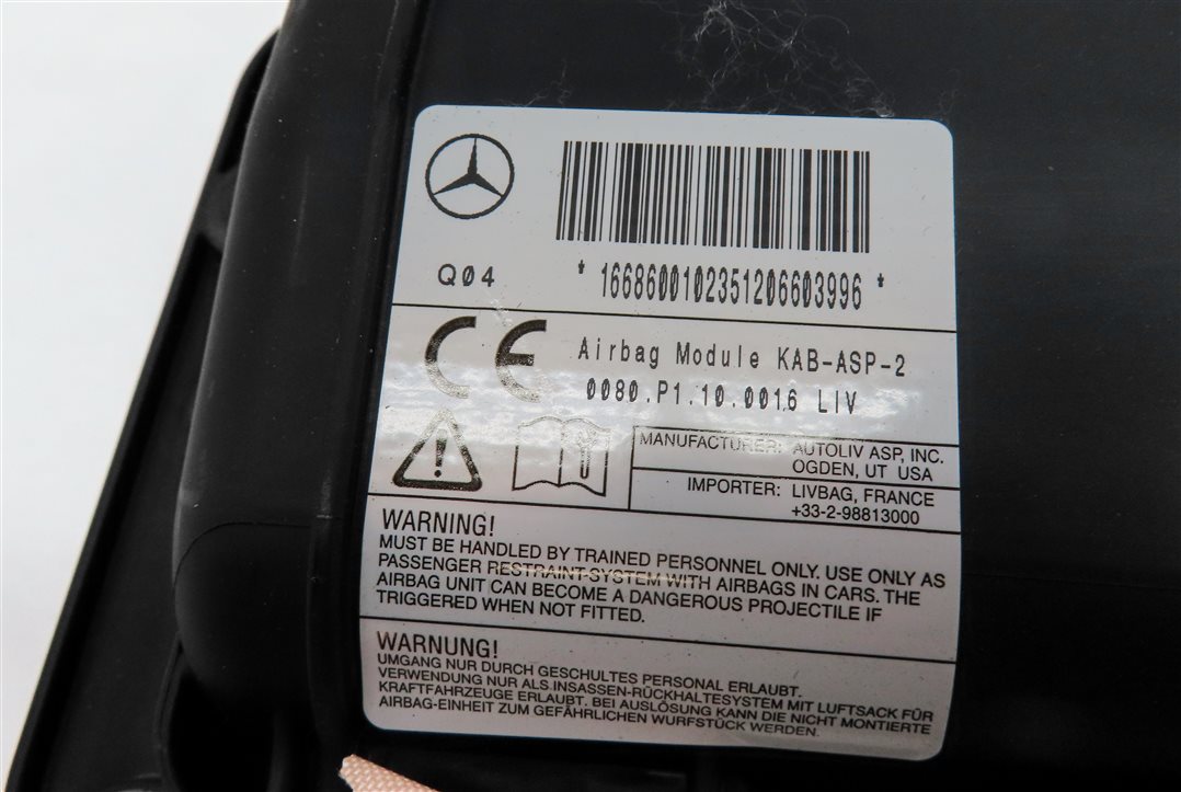Thumbnail 6: 12-19 MERCEDES GL350 GL450 GL550 ML350 ML550 GLE (W166 X166) DRIVER KNEE AIRBAG