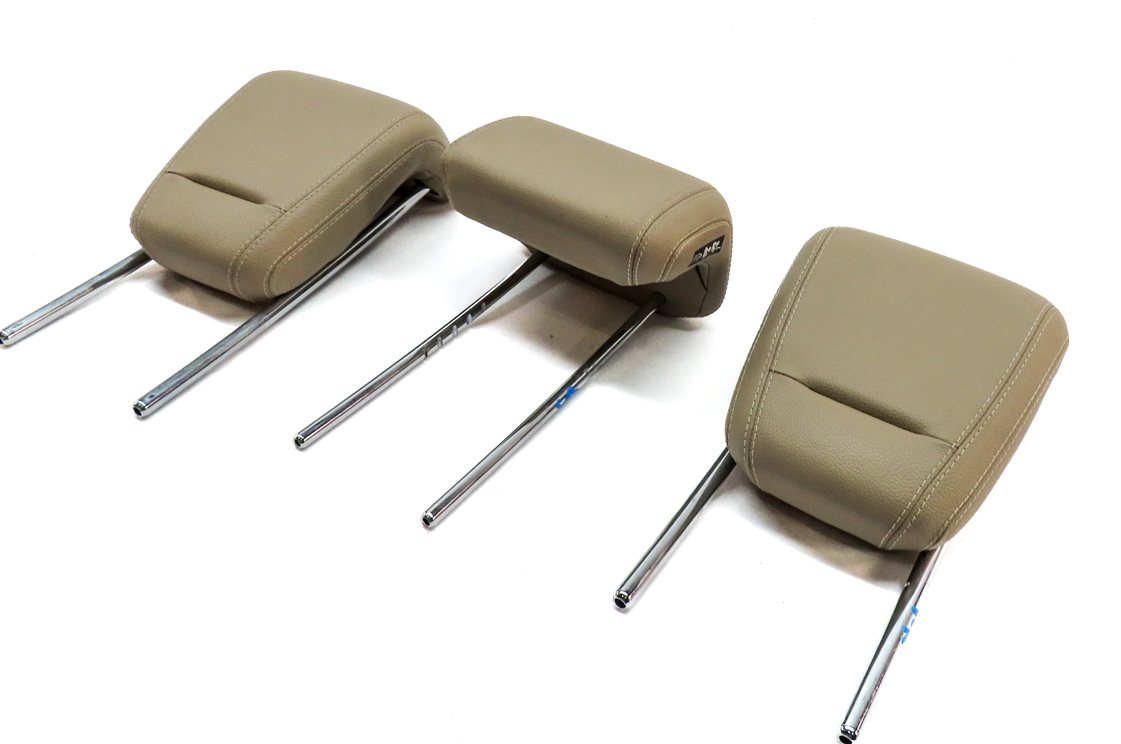 12-15 MERCEDES ML-CLASS (W166) REAR LEFT CENTER RIGHT SEAT HEADREST SET (Beige)