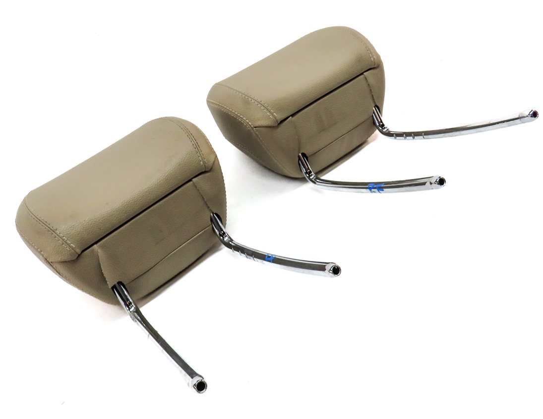 Thumbnail 3: 12-13 MERCEDES ML GL (X166 W166) FRONT LEFT & RIGHT SEAT HEADREST SET (BEIGE)