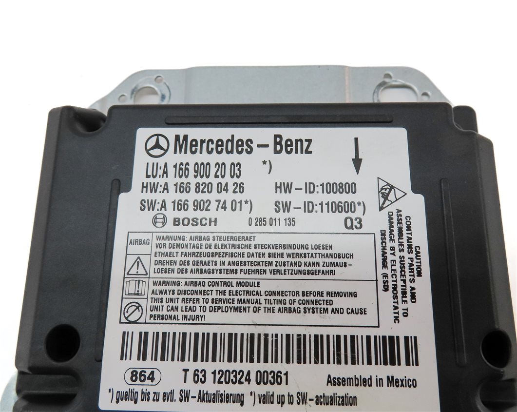 Thumbnail 4: 12-15 MERCEDES G550 G63 GL350 GL450 GL550 ML350 ML550 (X166 W166) SRS BAG MODULE