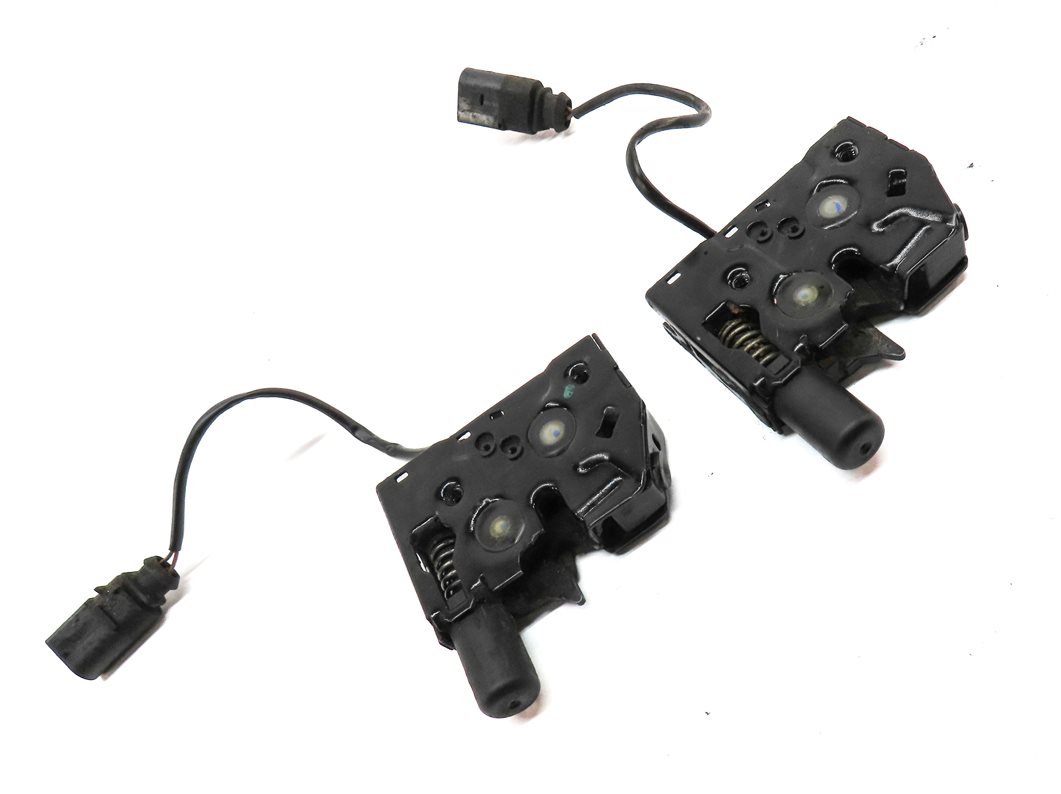 Thumbnail 3: 2012 AUDI A6 (C7) FRONT LEFT & RIGHT HOOD BONNET LID LATCH ACTUATOR SET/2