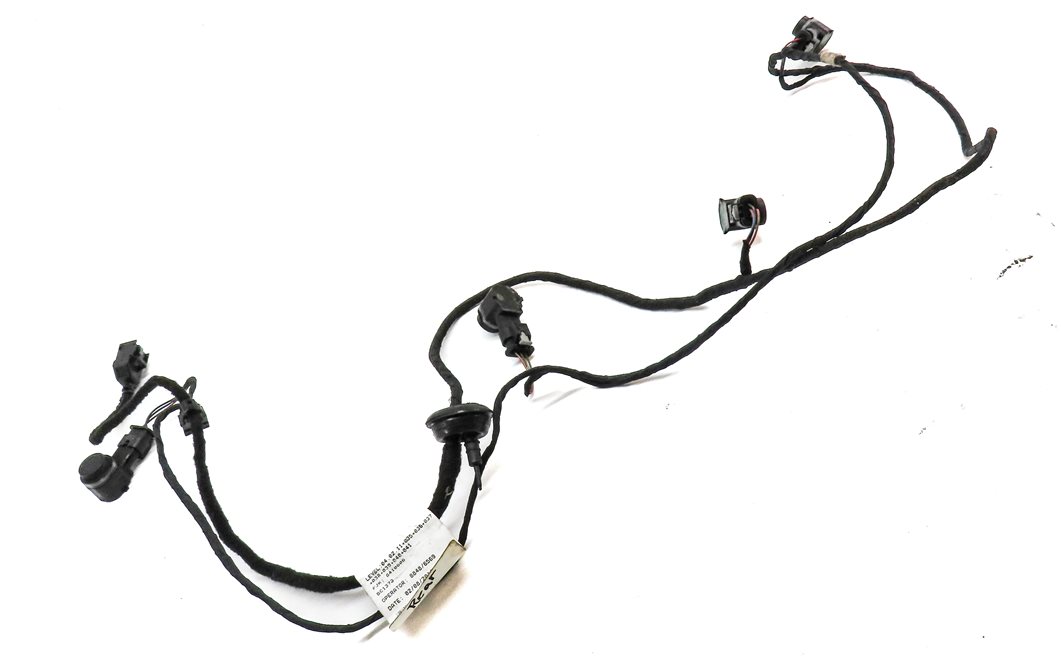 Thumbnail 3: 12 AUDI A6 C7 REAR PARK ASSIST PDC DISTANCE CONTROL SENSOR SET w/HARNESS (Black)