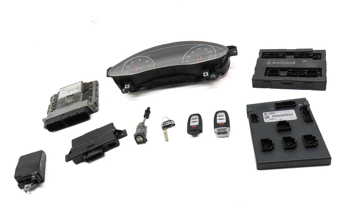 Thumbnail 3: 12 AUDI A6 A7 C7 3.0L CGXB SUPERCHARGED ENGINE IMMOBILIZER MODULE KEY SET (160k)