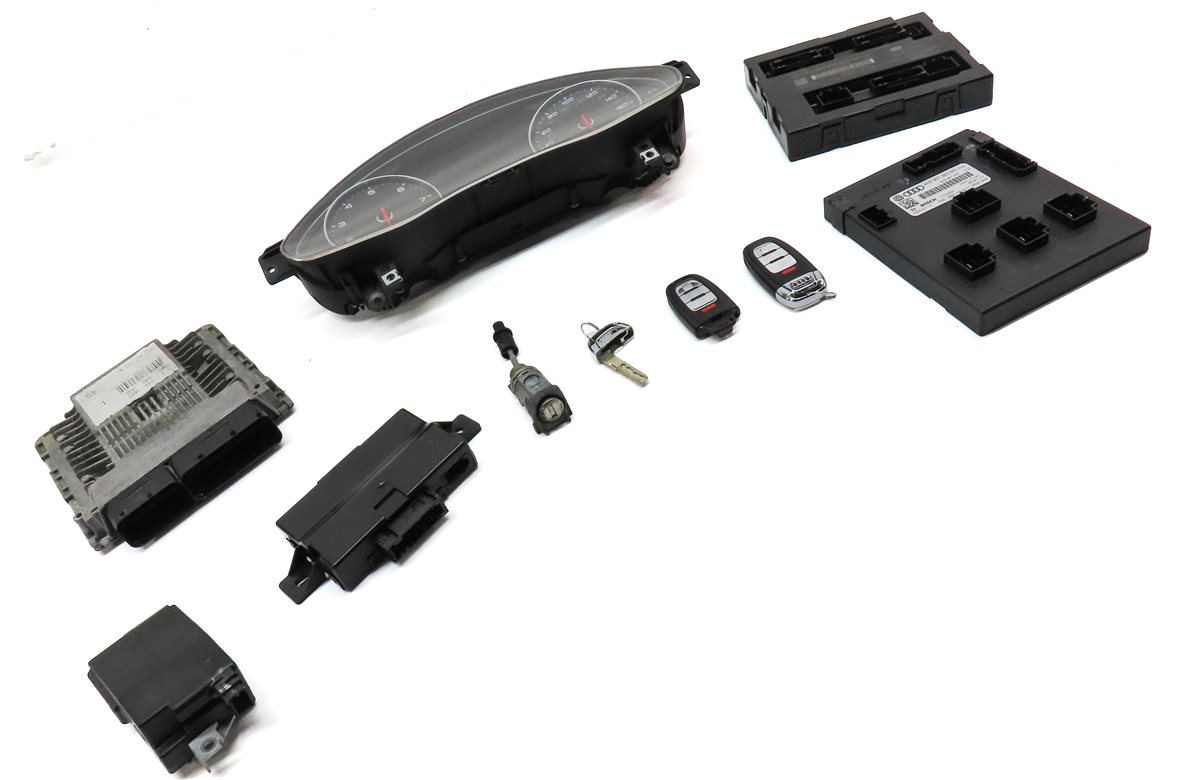 Thumbnail 4: 12 AUDI A6 A7 C7 3.0L CGXB SUPERCHARGED ENGINE IMMOBILIZER MODULE KEY SET (160k)