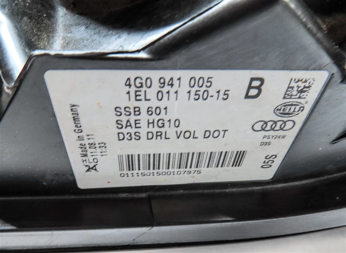 Thumbnail 9: 12-15 AUDI A6 (C7) LEFT FRONT DRIVER XENON HID HEADLIGHT LIGHT LAMP (NON AFS)