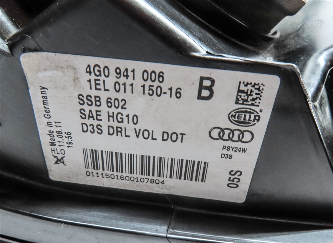Thumbnail 9: 2012-2015 AUDI A6 (C7) RIGHT PASSENGER XENON HID HEADLIGHT LIGHT LAMP (NON AFS)