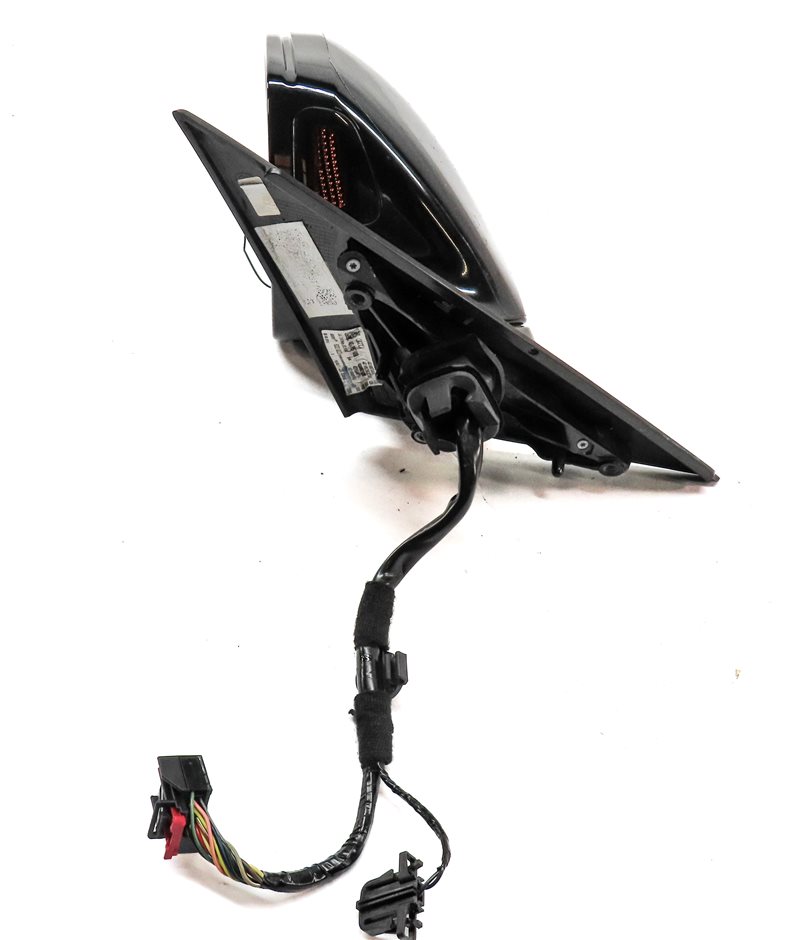 Thumbnail 4: 12-13 AUDI A6 C7 LEFT P-FOLD HEAT MEM BLIND SPOT DOOR MIRROR HOUSING (Black)
