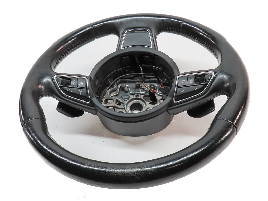 Thumbnail 4: 2012-2018 AUDI A6 A7 S6 S7 C7 4G8 3-SPOKE HEATED TIPTRONIC STEERING WHEEL(Black)