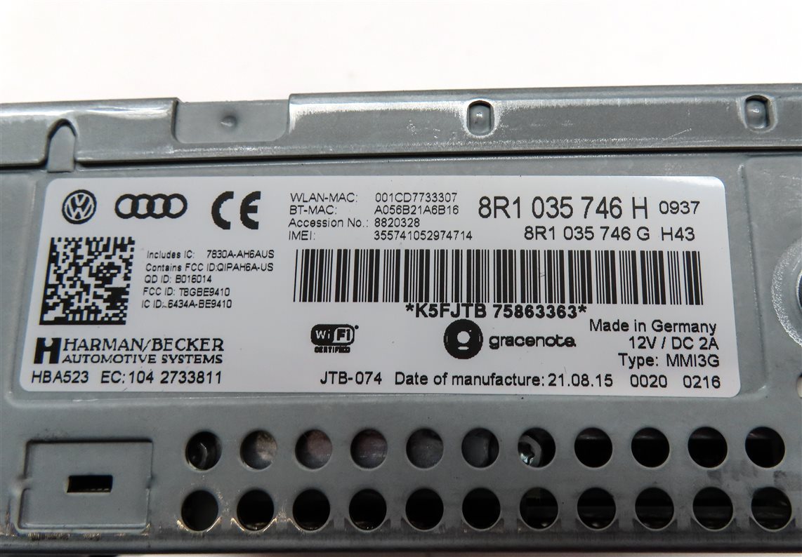 Thumbnail 8: 2016 AUDI A4 (B8 8K) FRONT MMI MULTIMEDIA CD PLAYER HEAD UNIT MODULE