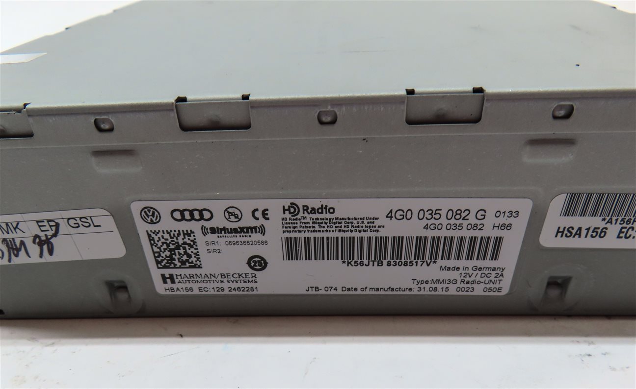 Thumbnail 4: 2016 AUDI A4 (B8 8K) SIRIUS SATELLITE RADIO CONTROL MODULE RECEIVER