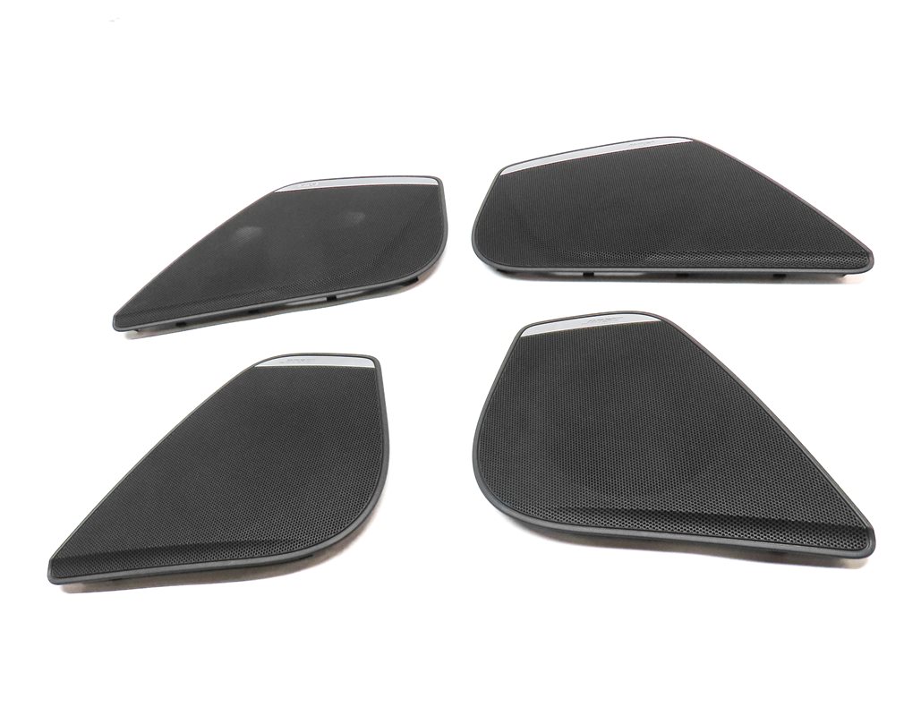 Thumbnail 2: 2015 AUDI A6 (C7) BOSE SPEAKER GRILLE TRIM COVER SET/ 4 (BLACK & SILVER)