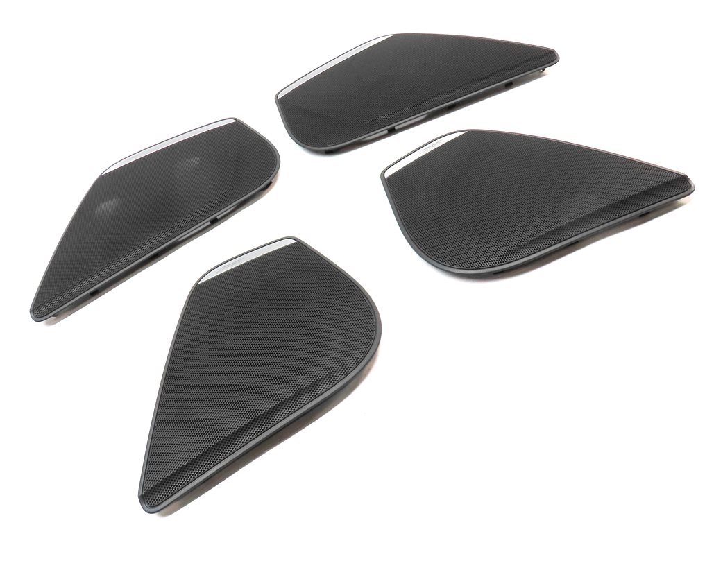 Thumbnail 3: 2015 AUDI A6 (C7) BOSE SPEAKER GRILLE TRIM COVER SET/ 4 (BLACK & SILVER)