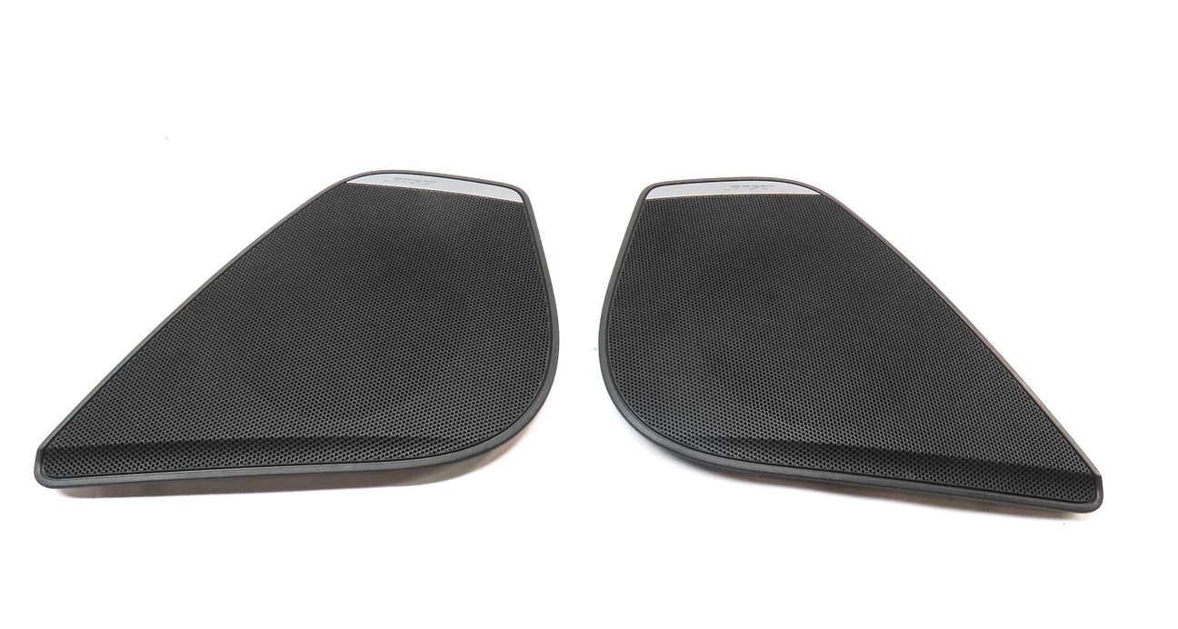 Thumbnail 4: 2015 AUDI A6 (C7) BOSE SPEAKER GRILLE TRIM COVER SET/ 4 (BLACK & SILVER)