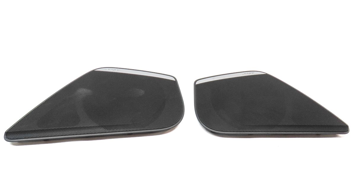 Thumbnail 5: 2015 AUDI A6 (C7) BOSE SPEAKER GRILLE TRIM COVER SET/ 4 (BLACK & SILVER)