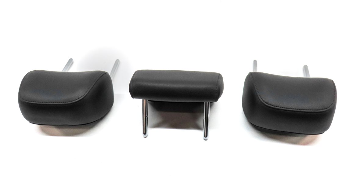 Thumbnail 4: 13-16 A4 S4 12-18 A6 S6 C7 B8 REAR LEFT RIGHT CENTER SEAT HEADREST SET/3 (Black)