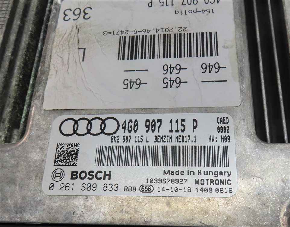 Thumbnail 18: 2015 AUDI A6 (C7) 2.0L (CAED) SPEEDOMETER ECM BCM IMMOBILIZER MODULE KEY SET/8