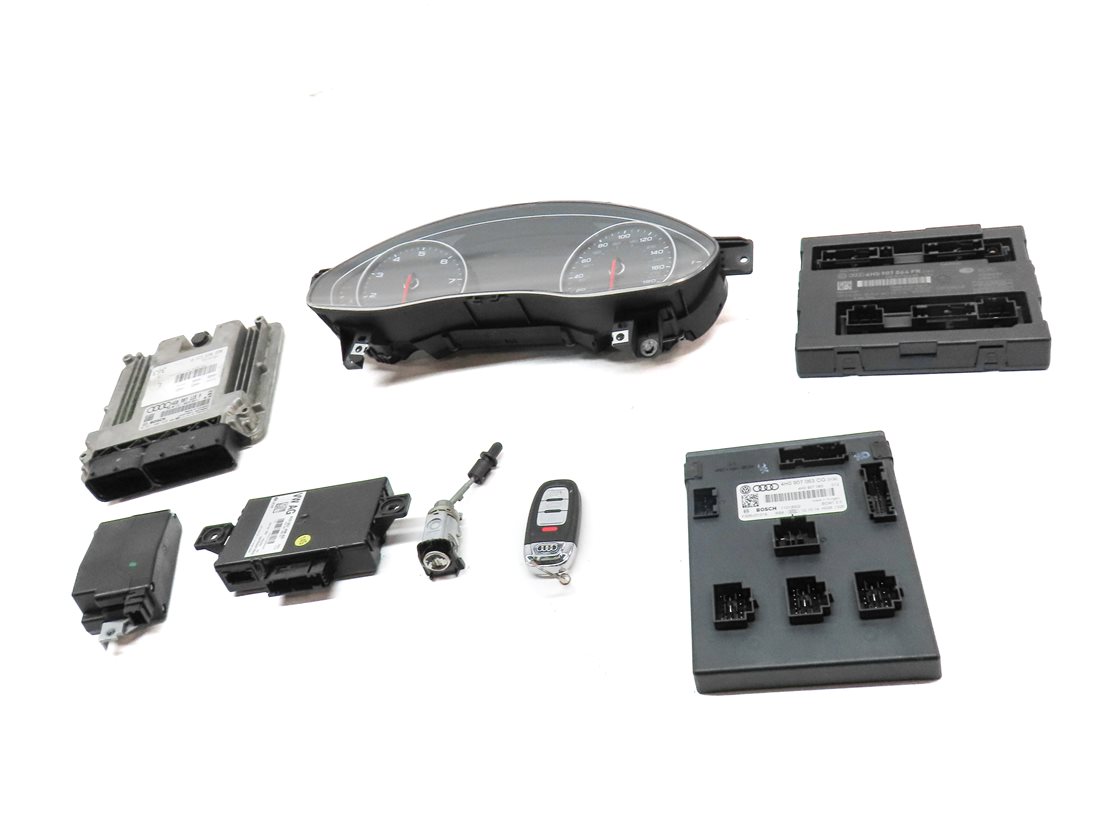 Thumbnail 3: 2015 AUDI A6 (C7) 2.0L (CAED) SPEEDOMETER ECM BCM IMMOBILIZER MODULE KEY SET/8