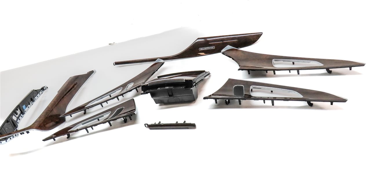 Thumbnail 2: 2015 AUDI A6 (C7) INTERIOR DASH CENTER CONSOLE DOOR TRIM SET/8 (Walnut)