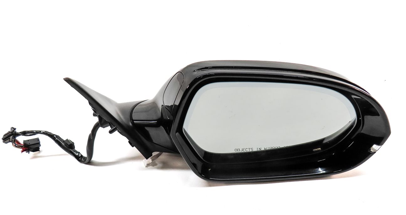 Thumbnail 3: AUDI 14-18 A6 (17 S6) RIGHT DOOR MIRROR PFOLD HEATED MEMORY AUTODIM (Black)