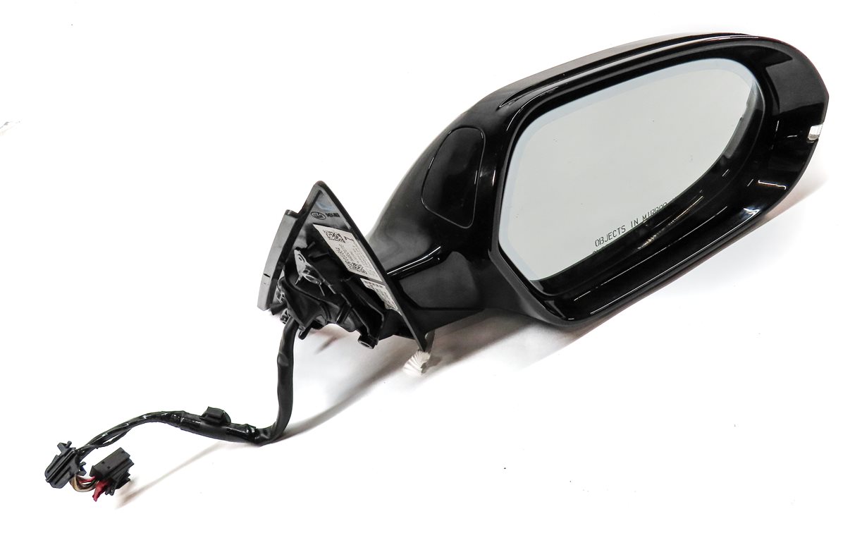 Thumbnail 4: AUDI 14-18 A6 (17 S6) RIGHT DOOR MIRROR PFOLD HEATED MEMORY AUTODIM (Black)