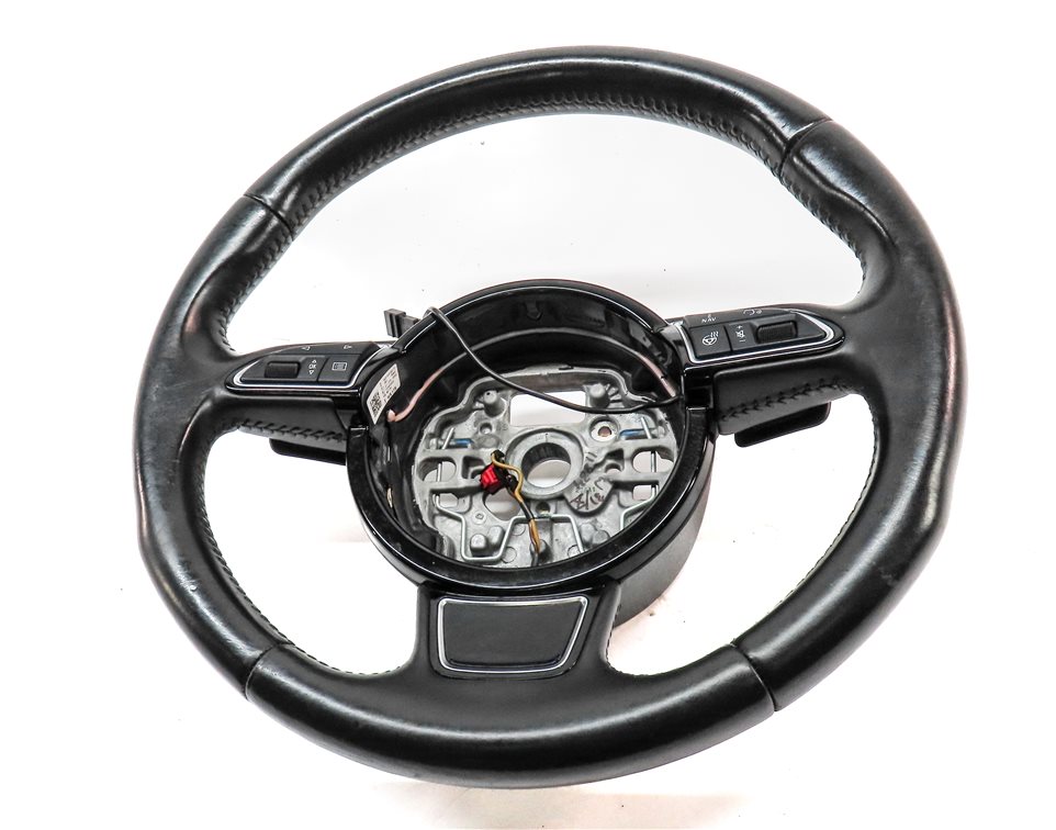 Thumbnail 2: 2012-2018 AUDI A6 A7 S6 S7 C7 4G8 3-SPOKE HEATED TIPTRONIC STEERING WHEEL(Black)