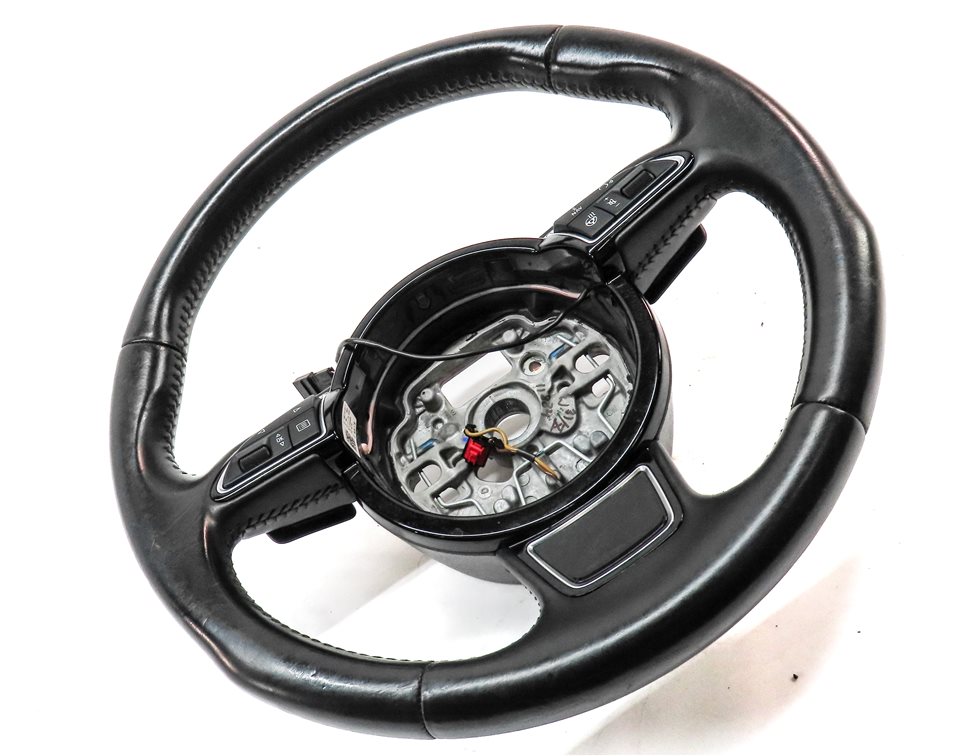 Thumbnail 3: 2012-2018 AUDI A6 A7 S6 S7 C7 4G8 3-SPOKE HEATED TIPTRONIC STEERING WHEEL(Black)
