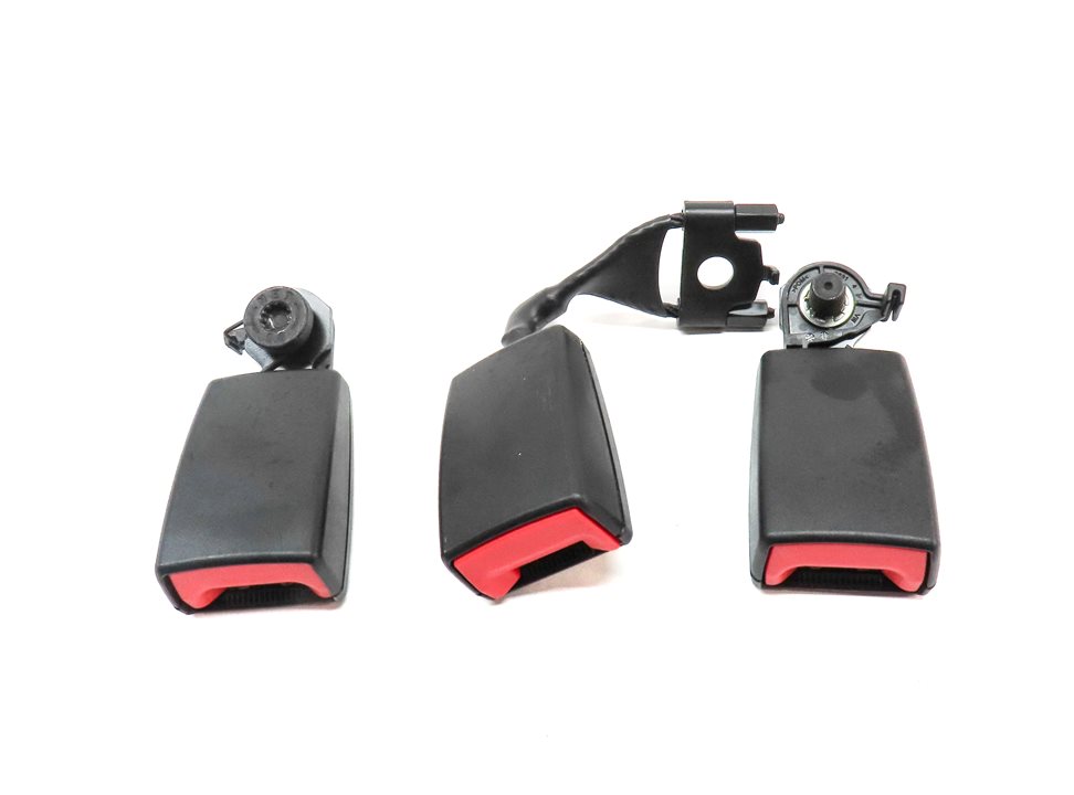 Thumbnail 2: 14 PORSCHE CAYENNE 958 REAR LEFT CENTER RIGHT SEAT SEATBELT BUCKLE RECEIVER SET