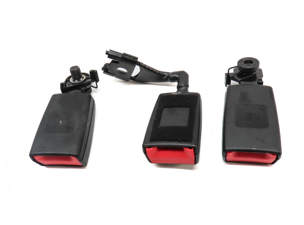 Thumbnail 4: 14 PORSCHE CAYENNE 958 REAR LEFT CENTER RIGHT SEAT SEATBELT BUCKLE RECEIVER SET