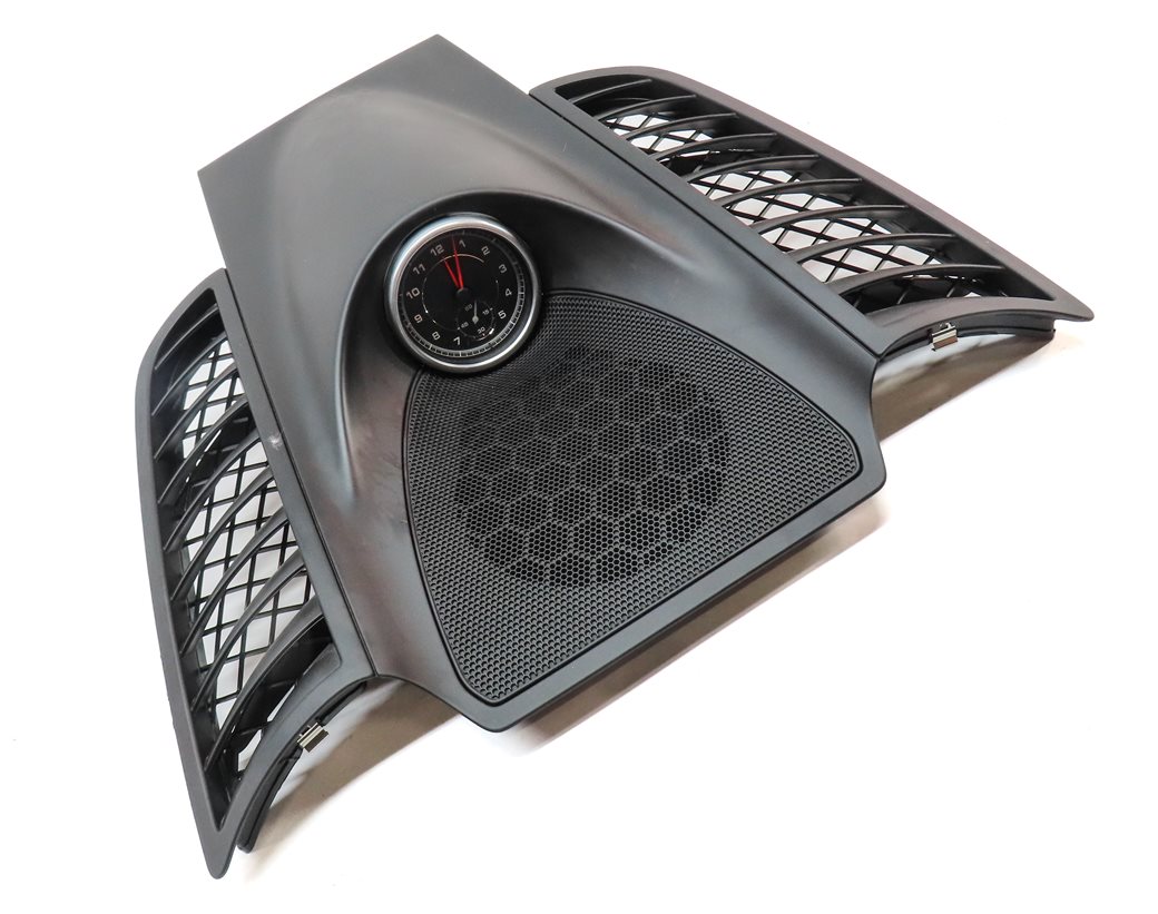 Thumbnail 3: 2014 PORSCHE CAYENNE (958) FRONT CENTER DASH CLOCK w/ SPEAKER GRILLE (BLACK)