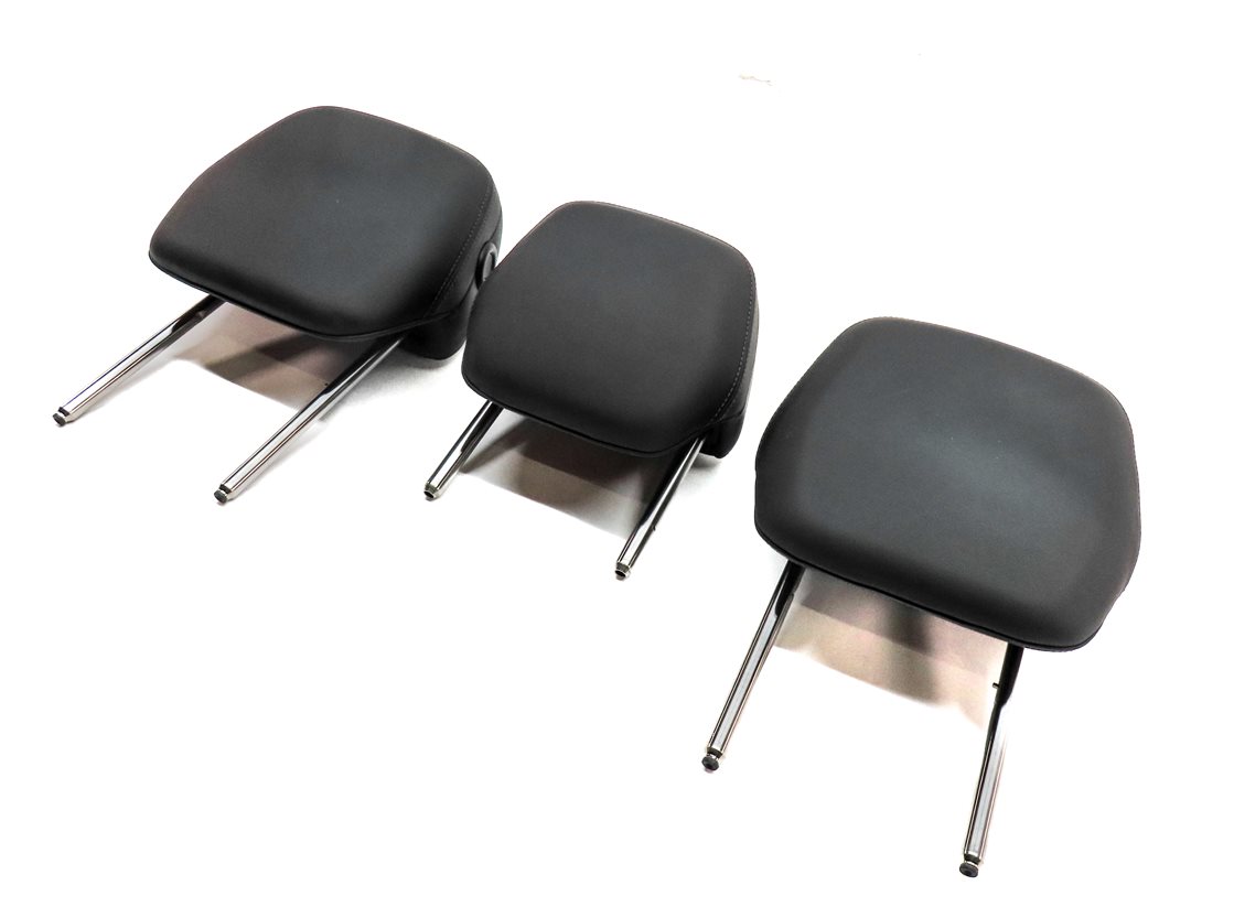 11-18 PORSCHE CAYENNE (858) REAR LEFT CENTER RIGHT SEAT HEADREST SET/3 (Black)