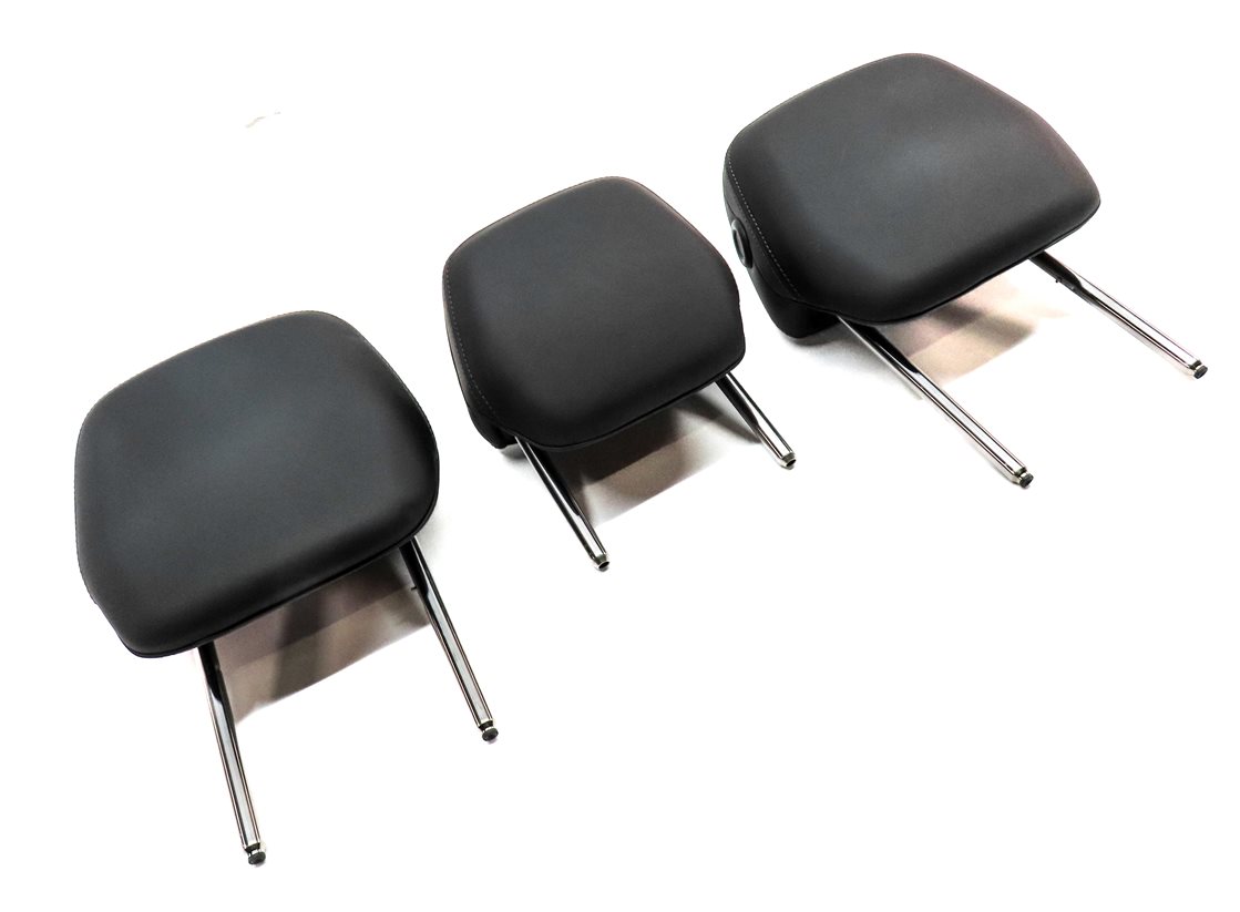 Thumbnail 3: 11-18 PORSCHE CAYENNE (858) REAR LEFT CENTER RIGHT SEAT HEADREST SET/3 (Black)