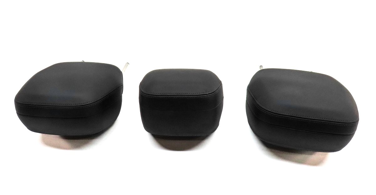 Thumbnail 4: 11-18 PORSCHE CAYENNE (858) REAR LEFT CENTER RIGHT SEAT HEADREST SET/3 (Black)
