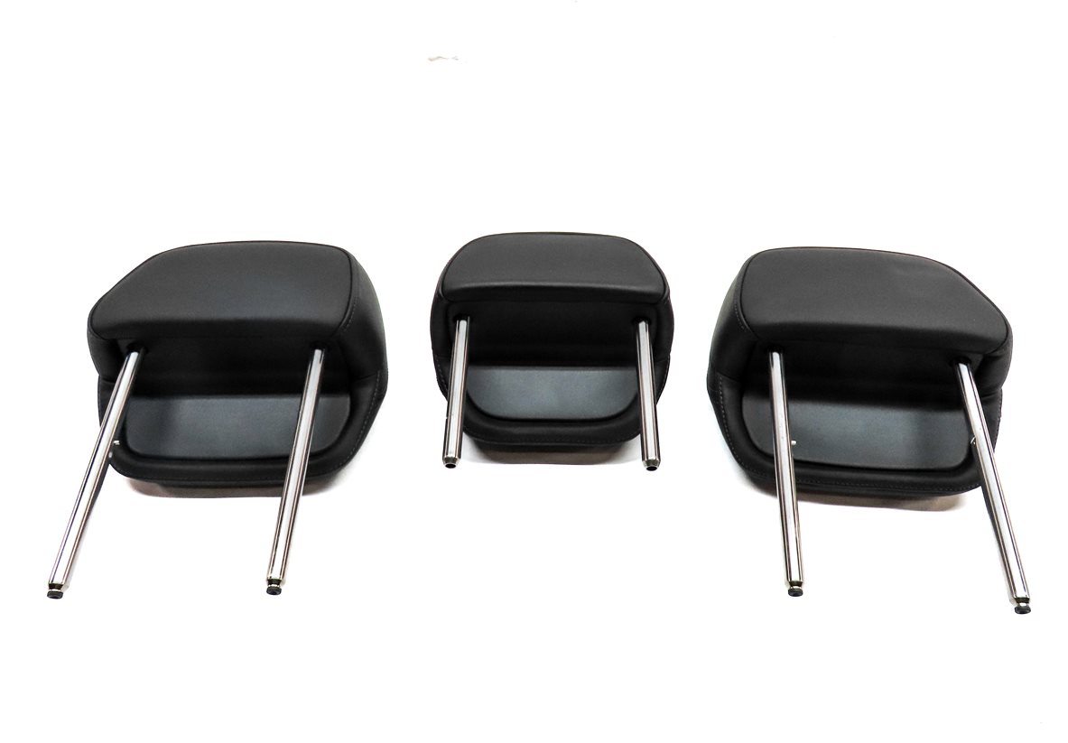 Thumbnail 6: 11-18 PORSCHE CAYENNE (858) REAR LEFT CENTER RIGHT SEAT HEADREST SET/3 (Black)
