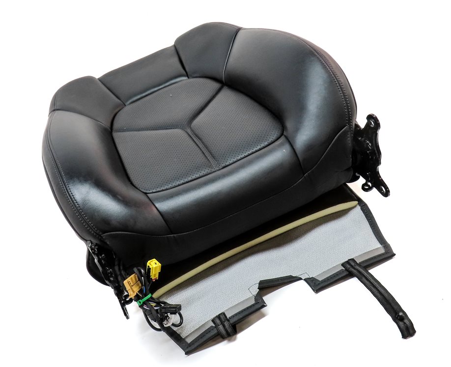 Thumbnail 3: 14 PORSCHE CAYENNE 958 FRONT RIGHT UPPER HEATED MEMORY SEAT CUSHION (Black)