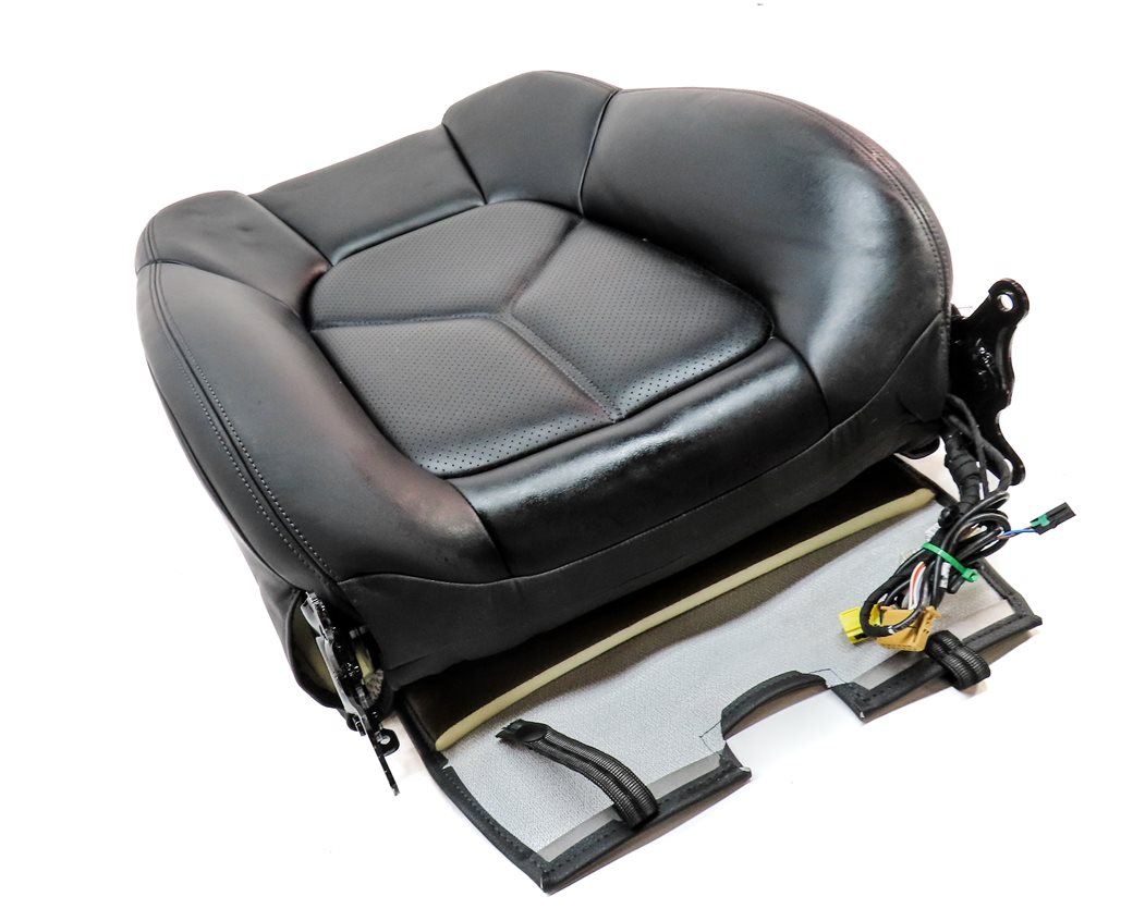 Thumbnail 3: 14 PORSCHE CAYENNE 958 FRONTLEFT DRIVER UPPER MEMORY HEATED SEAT CUSHION (Black)