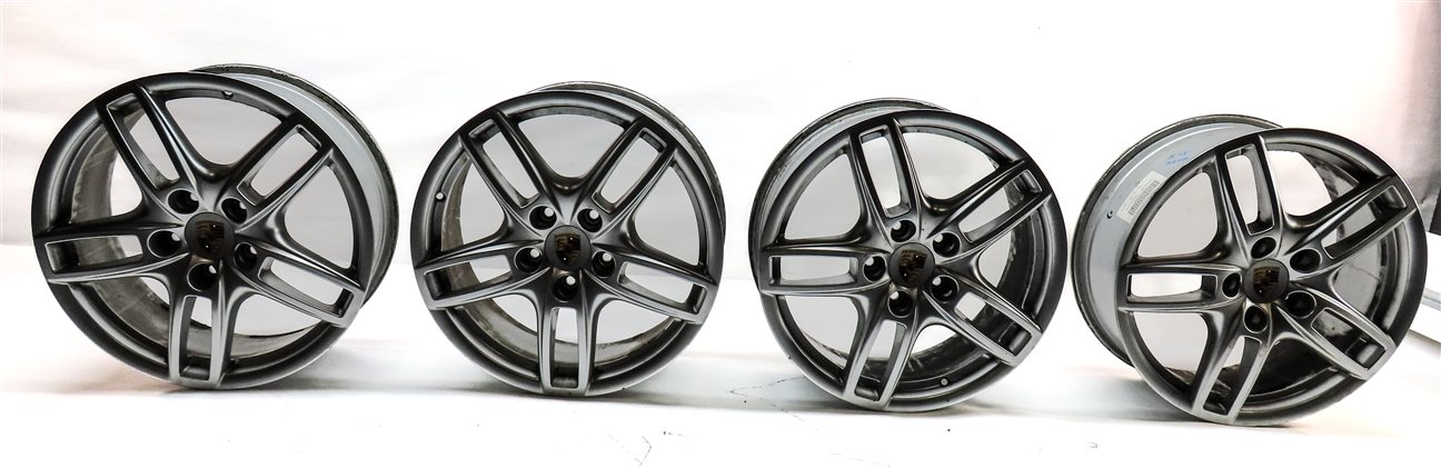 11-18 PORSCHE CAYENNE (958) 19x8.5 ALUMINUM ALLOY 5 DOUBLE SPOKE WHEEL RIM SET