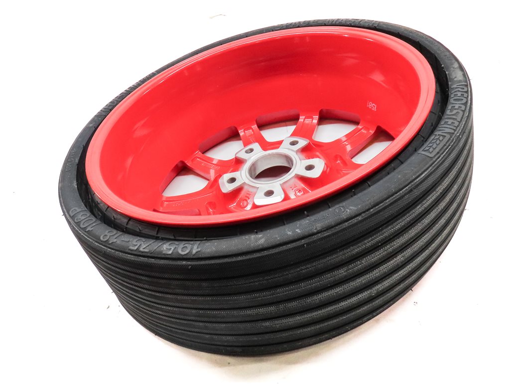 Thumbnail 2: 20123-2018 PORSCHE CAYENNE (958) 18x6.5 ALUMINUM ALLOY WHEEL SPARE TIRE (RED)