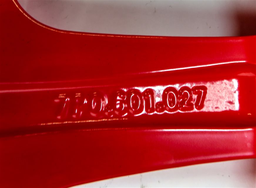 Thumbnail 5: 20123-2018 PORSCHE CAYENNE (958) 18x6.5 ALUMINUM ALLOY WHEEL SPARE TIRE (RED)