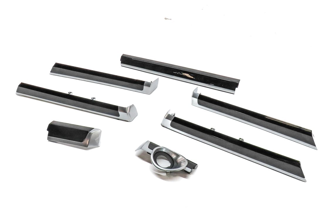 14 PORSCHE CAYENNE (958) INTERIOR DASH FRONT/REAR DOOR TRIM SET/7 (Piano Black)