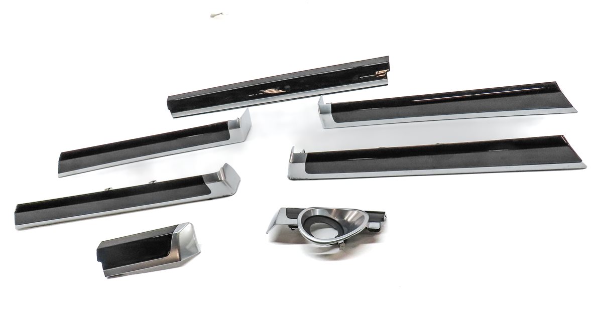 Thumbnail 2: 14 PORSCHE CAYENNE (958) INTERIOR DASH FRONT/REAR DOOR TRIM SET/7 (Piano Black)
