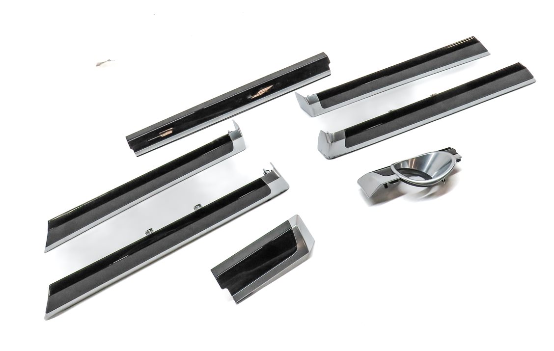 Thumbnail 3: 14 PORSCHE CAYENNE (958) INTERIOR DASH FRONT/REAR DOOR TRIM SET/7 (Piano Black)